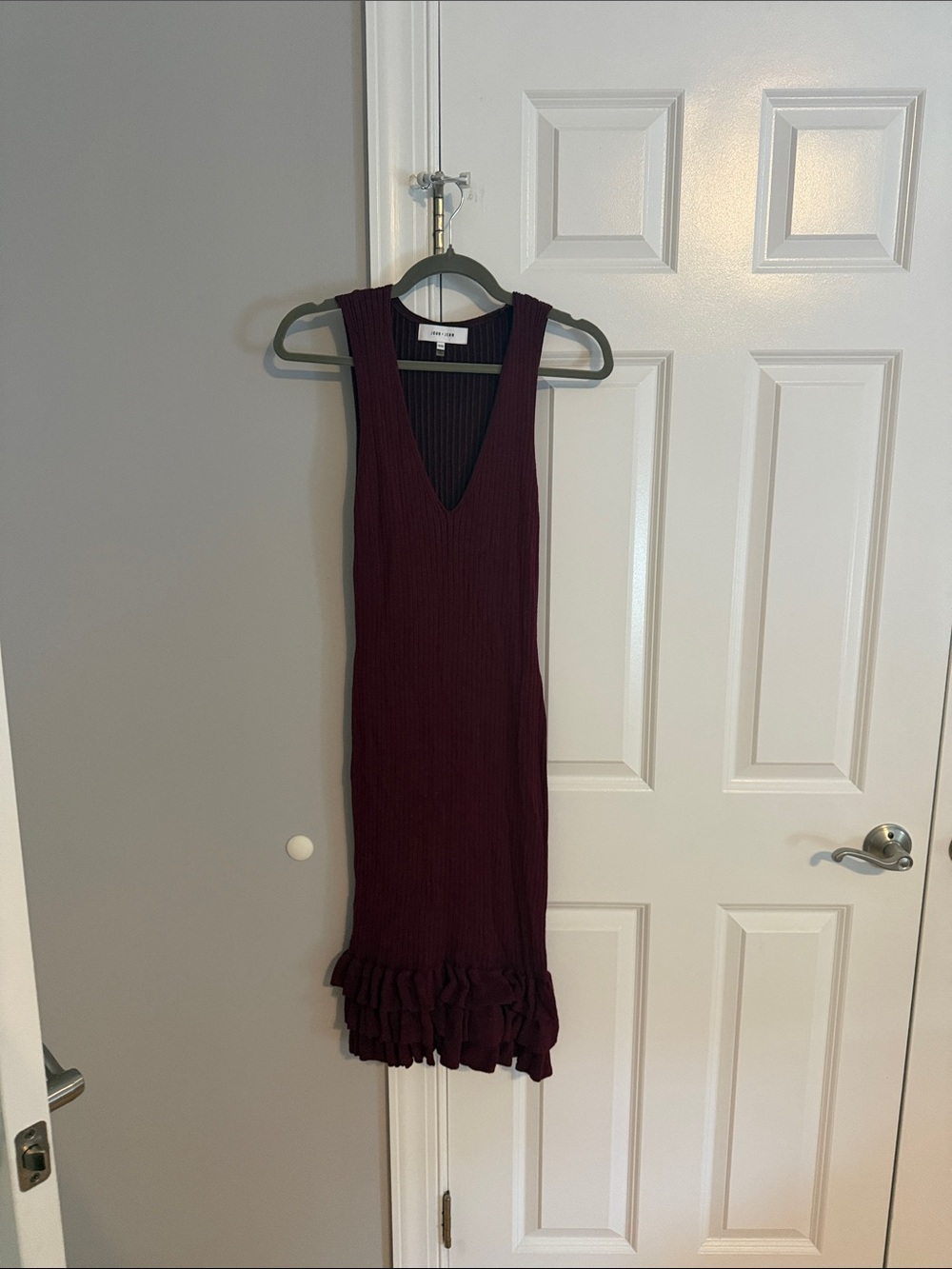 John + Jenn Sleeveless V-Neck Ruffled Hem Dress